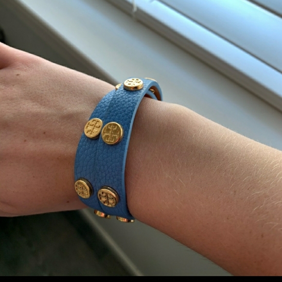 New Tory Burch Electric Blue Leather Wrap - Picture 7 of 10